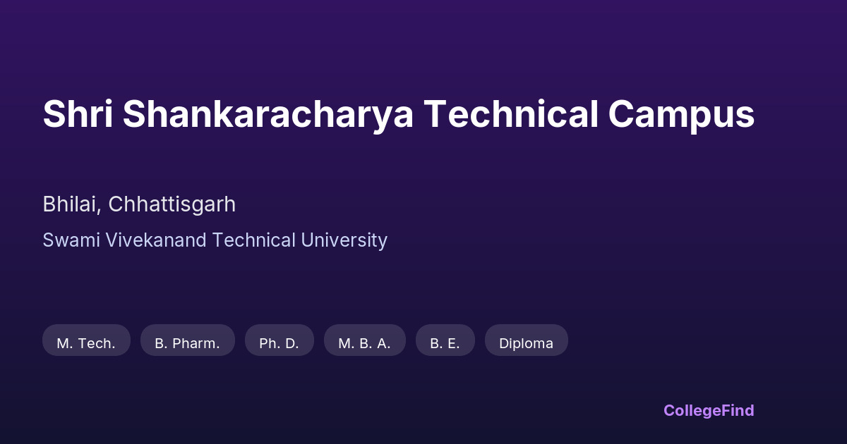shri shankaracharya technical campus