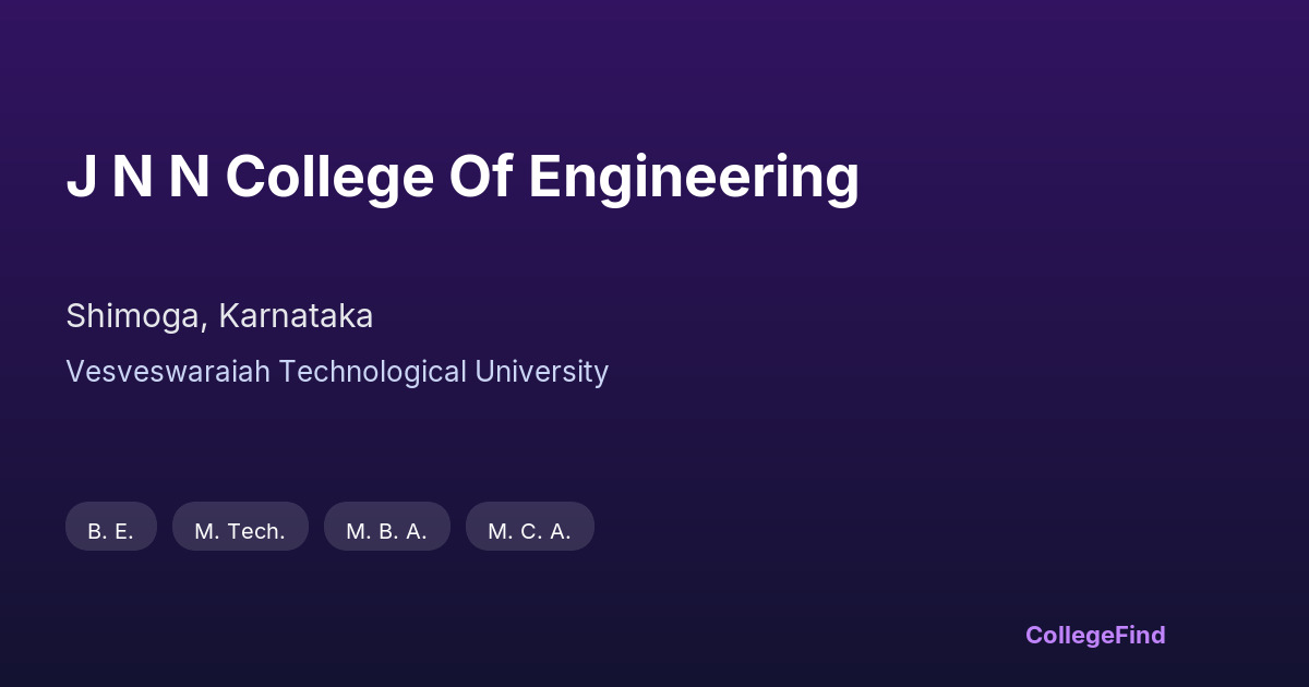 j n n college of engineering