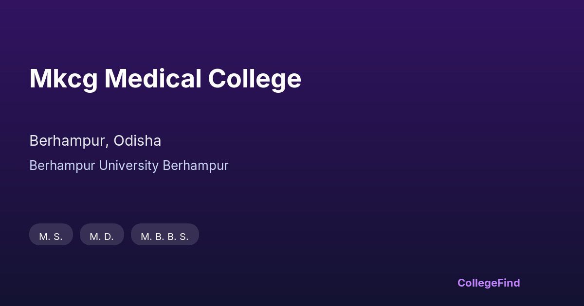 mkcg medical college