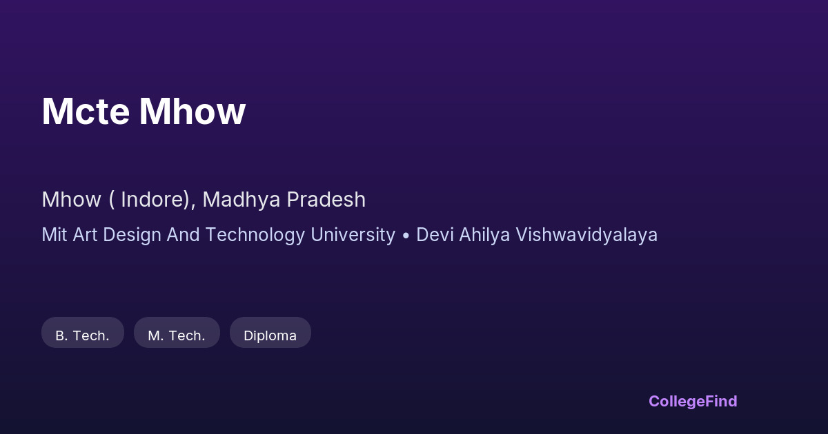 mcte mhow