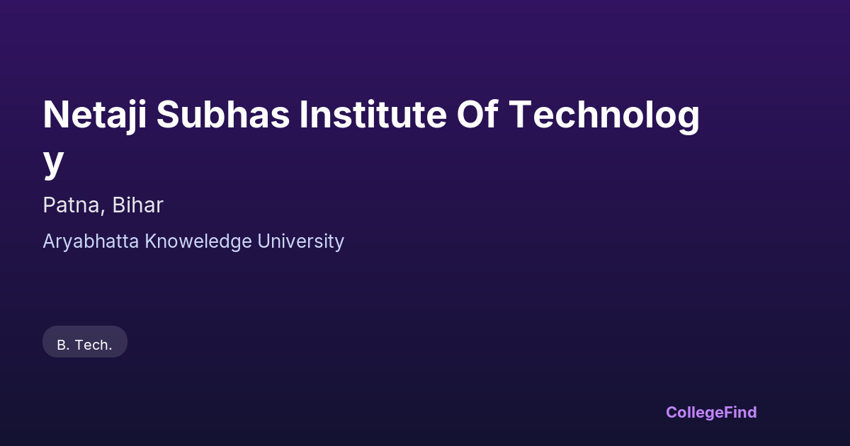 netaji subhas institute of technology