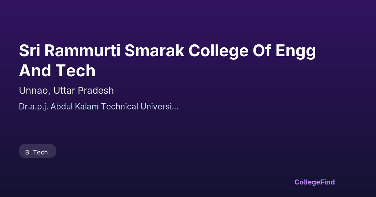 sri rammurti smarak college of engg and tech