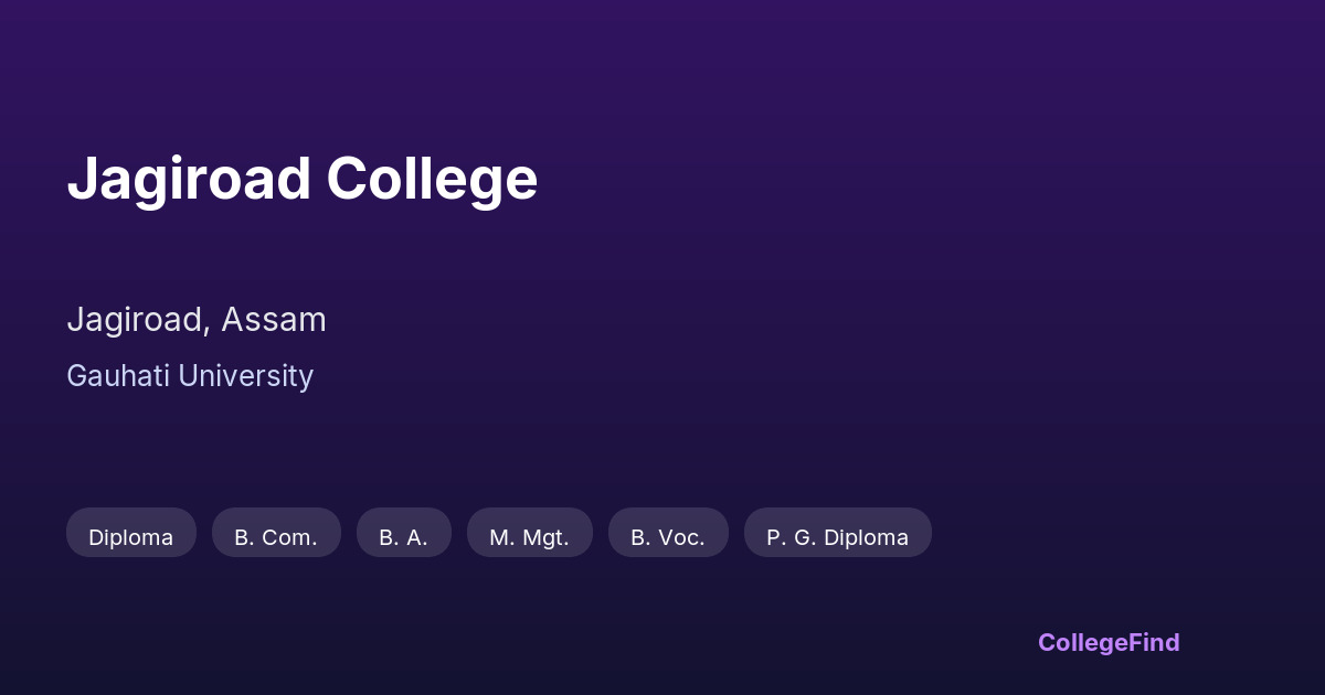 jagiroad college
