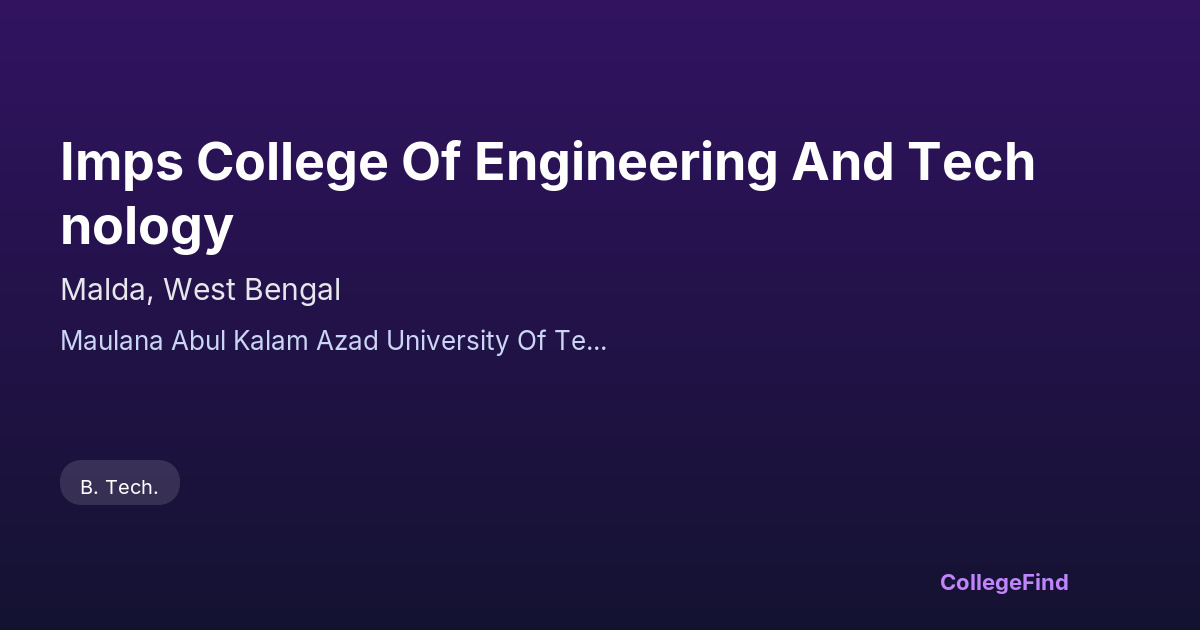 imps college of engineering and technology