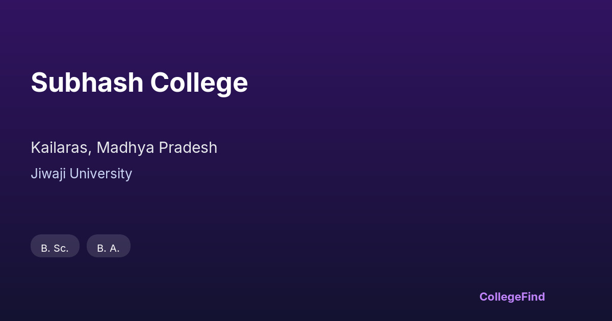 subhash college