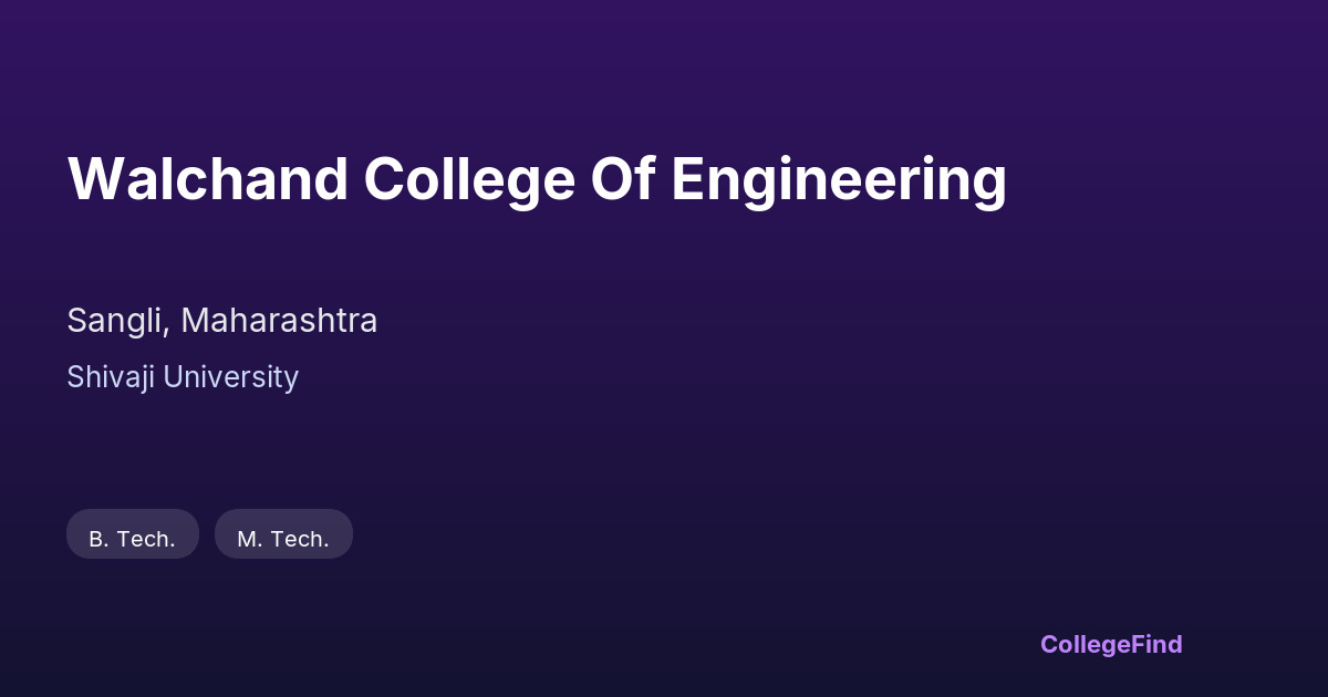 walchand college of engineering