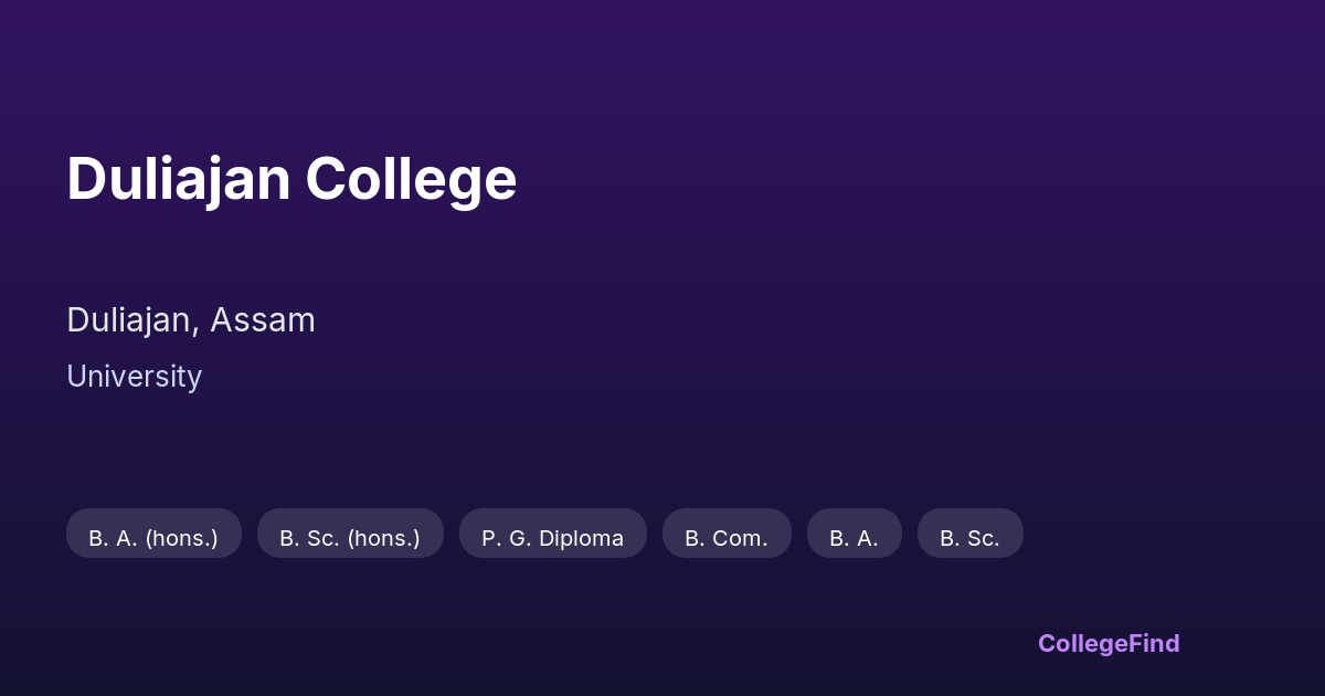 duliajan college