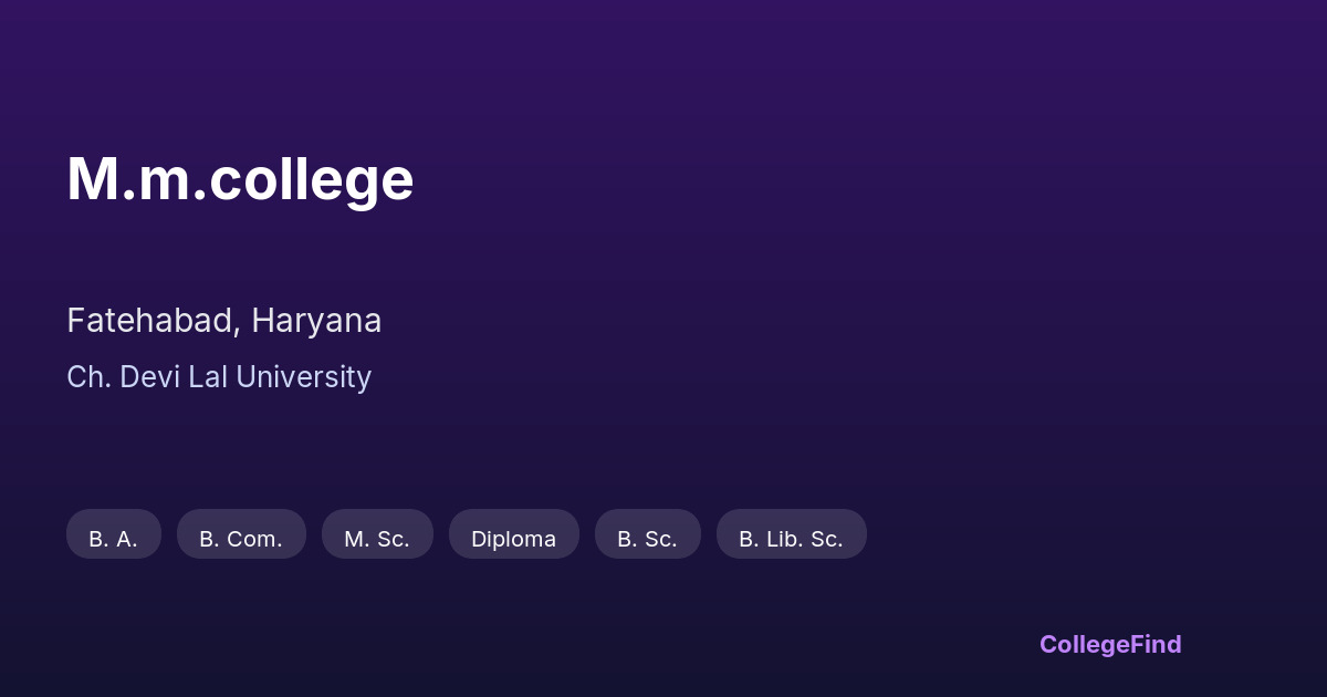 m.m.college