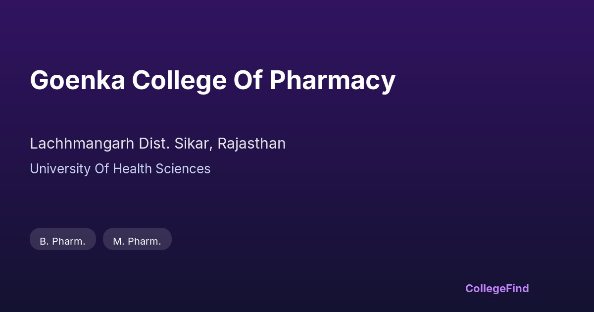 goenka college of pharmacy