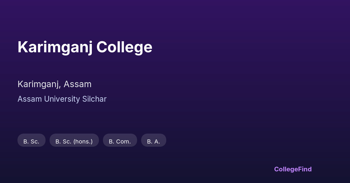 karimganj college