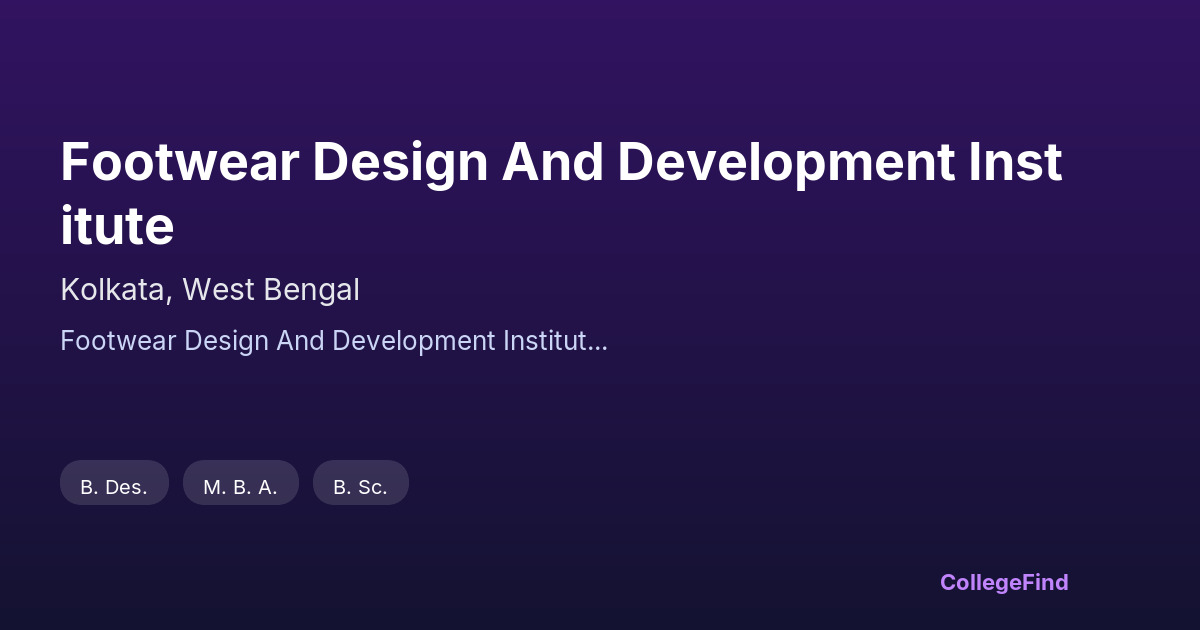 footwear design and development institute