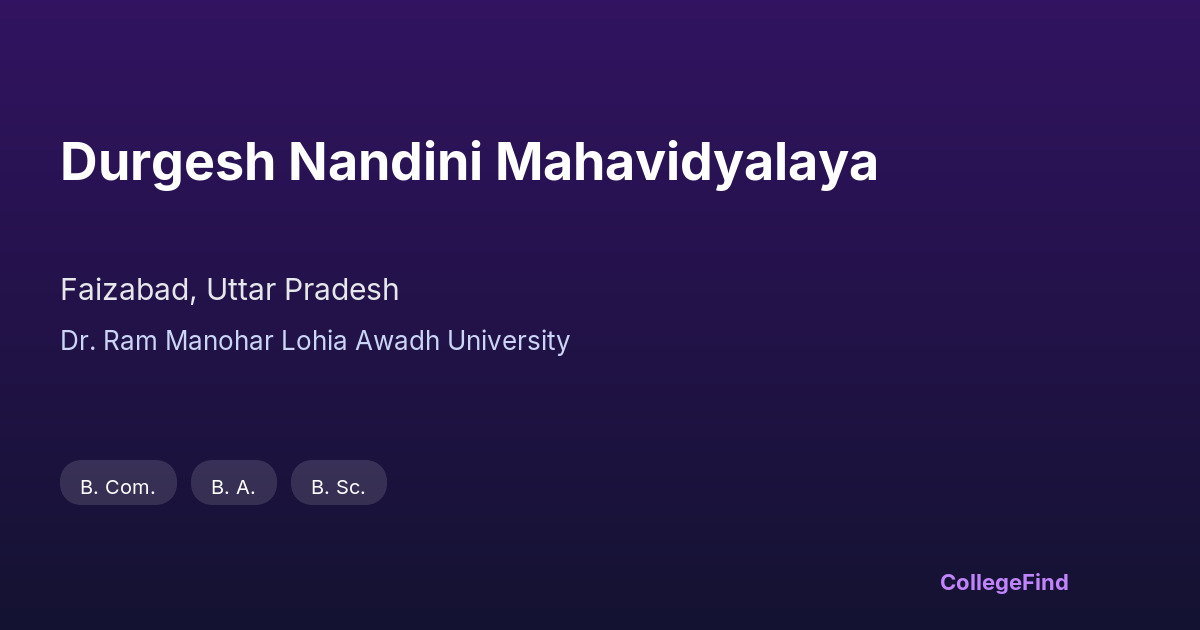 durgesh nandini mahavidyalaya