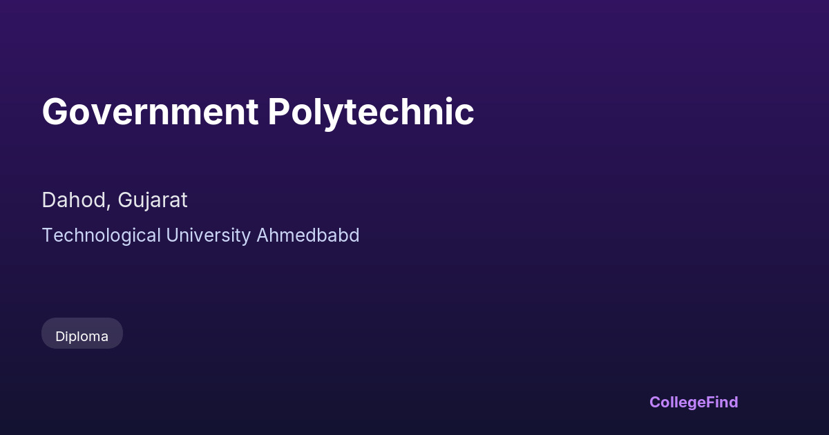 government polytechnic