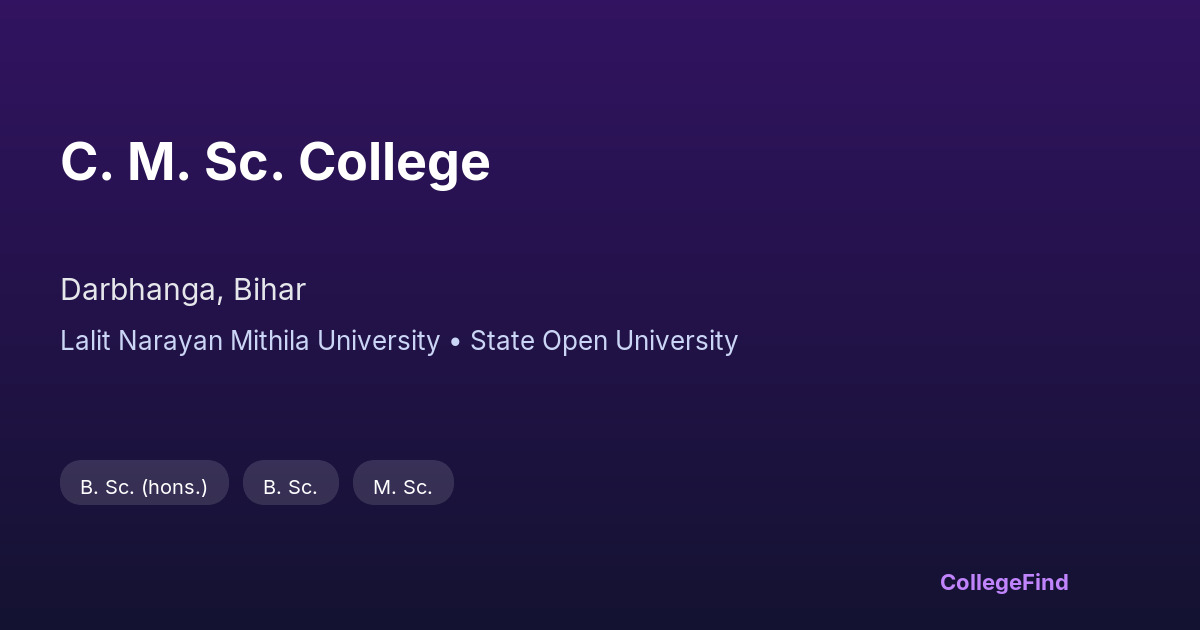 c. m. sc. college