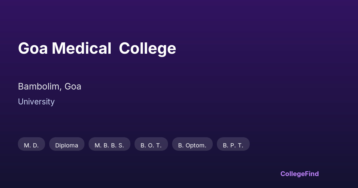 goa medical  college