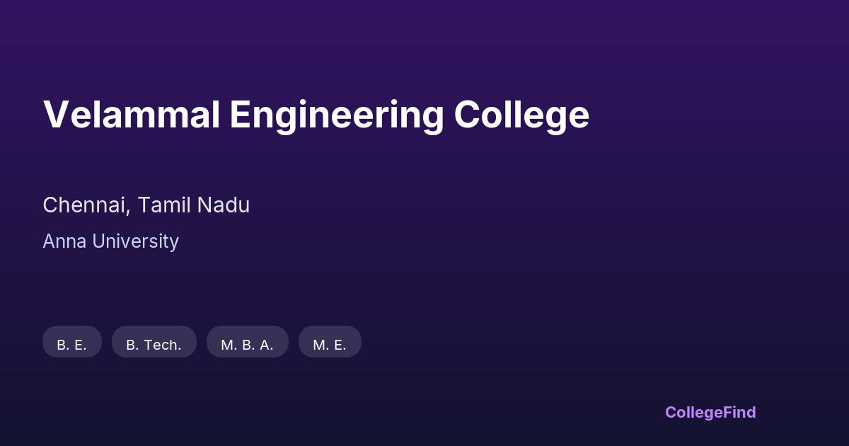 velammal engineering college