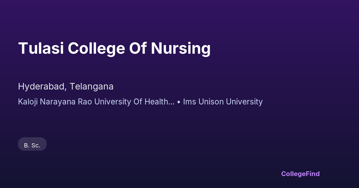tulasi college of nursing