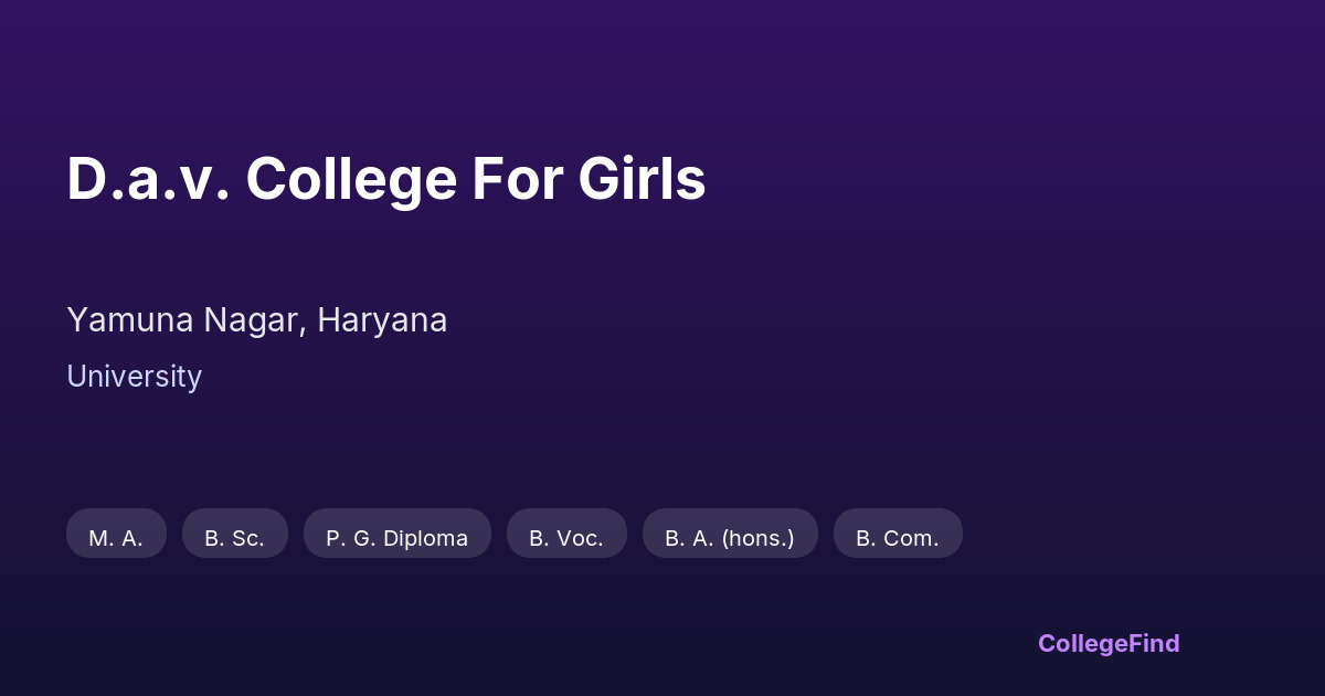 d.a.v. college for girls
