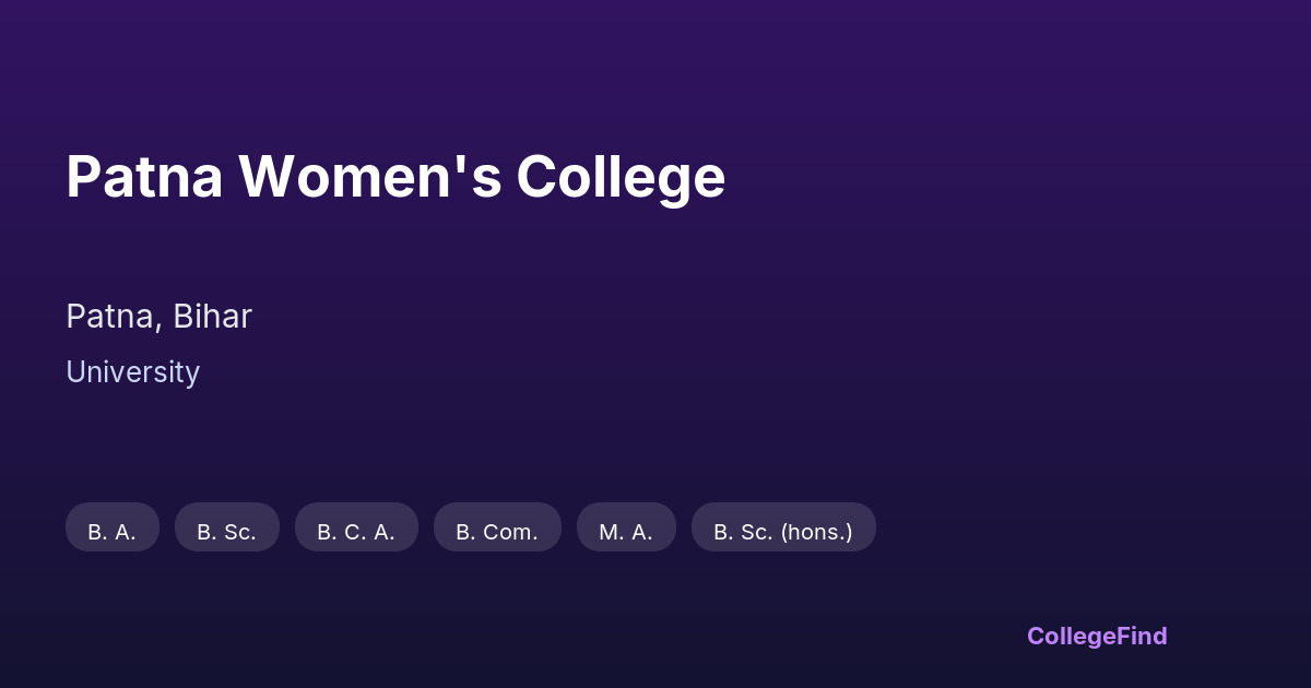 patna women's college