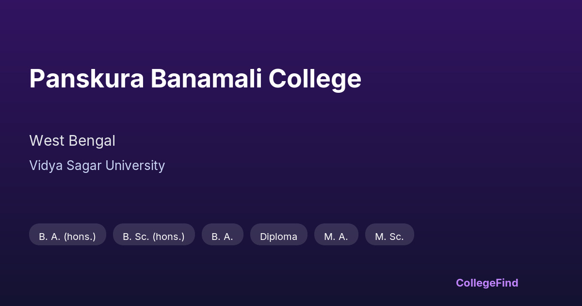 panskura banamali college