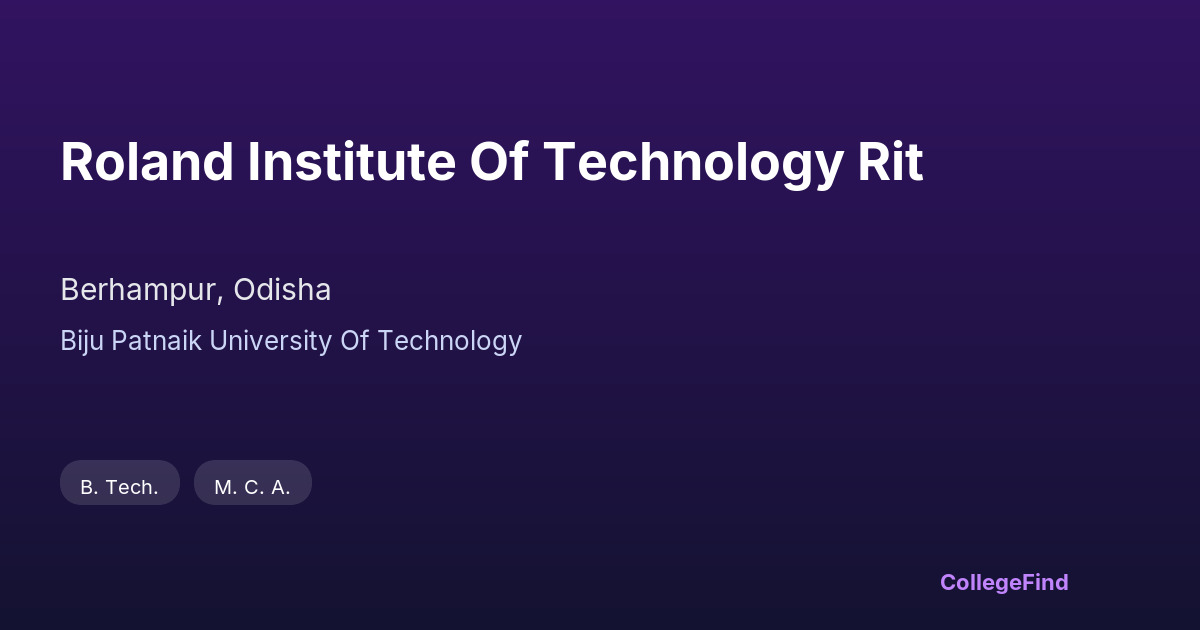 roland institute of technology rit