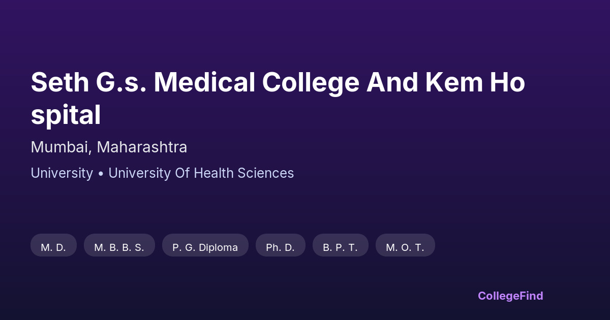 seth g.s. medical college and kem hospital