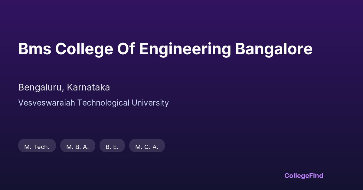 bms college of engineering bangalore