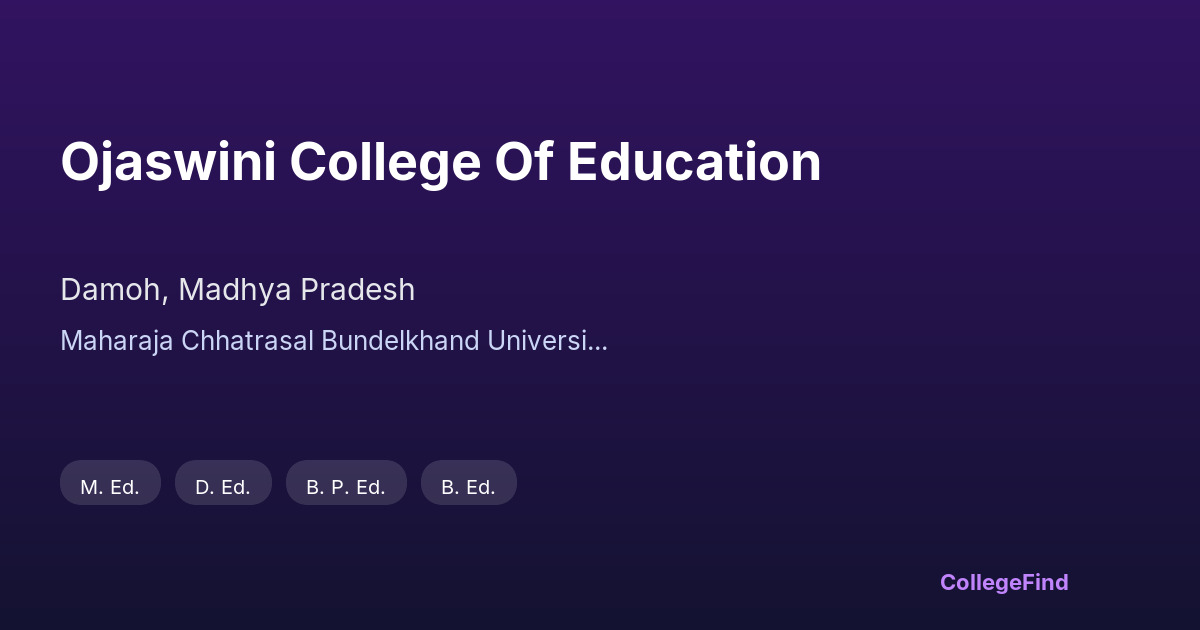 ojaswini college of education
