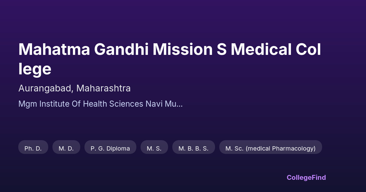 mahatma gandhi mission s medical college