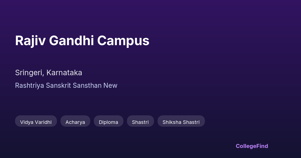 rajiv gandhi campus