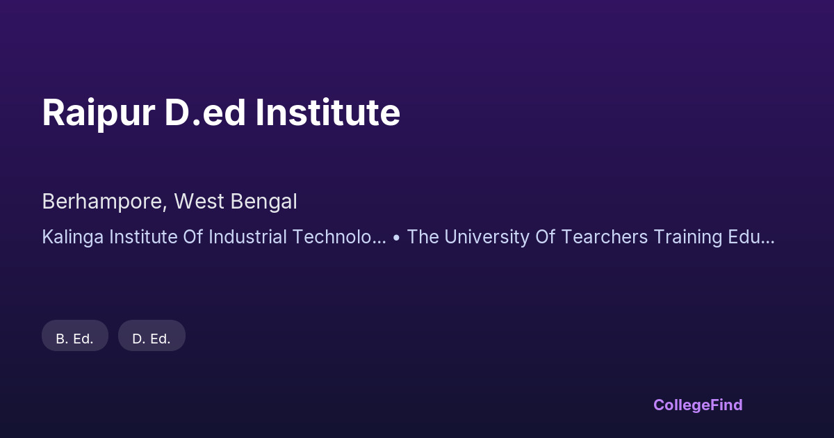 raipur d.ed institute