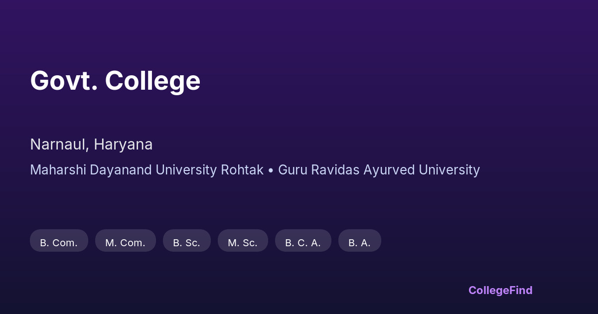 govt. college