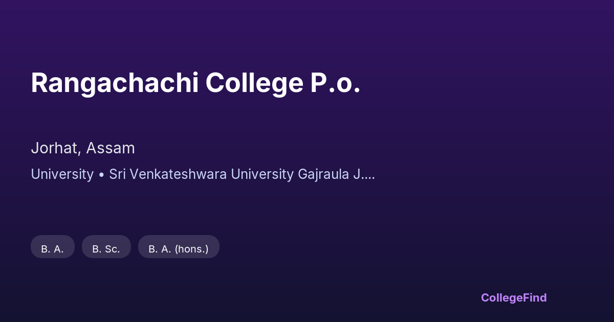 rangachachi college p.o.