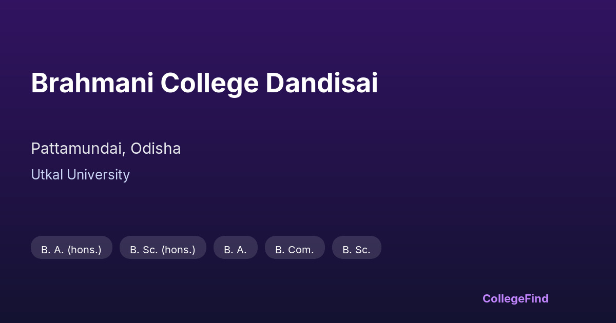 brahmani college dandisai