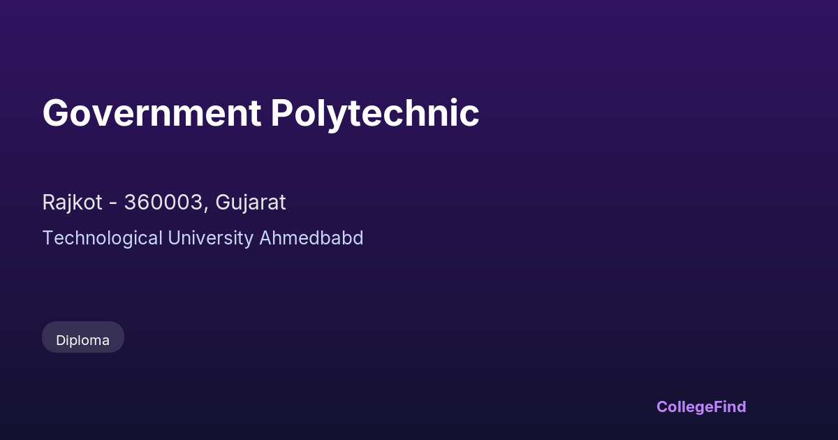 government polytechnic