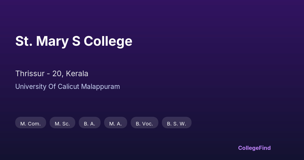 st. mary s college