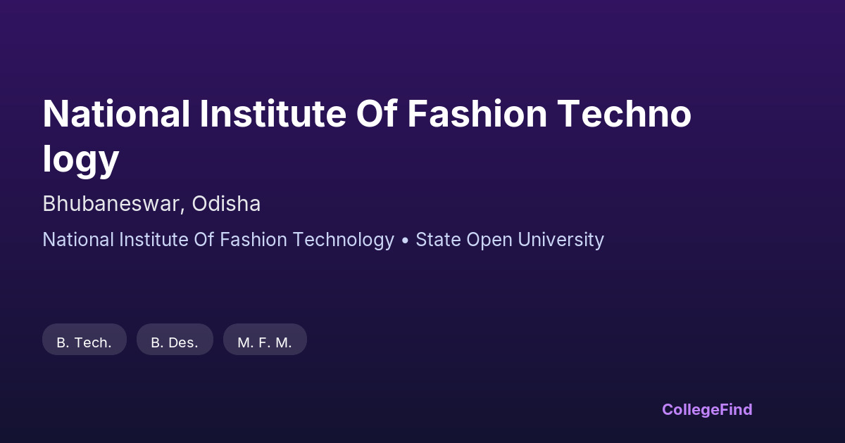 national institute of fashion technology