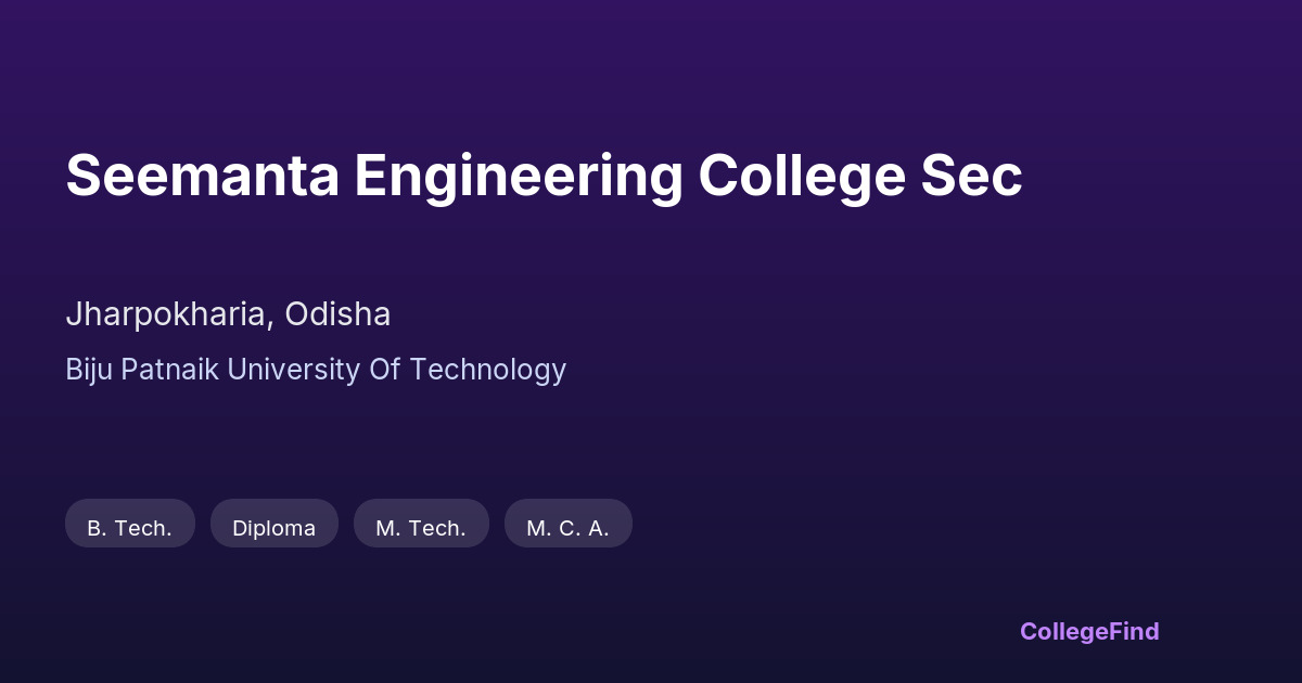 seemanta engineering college sec