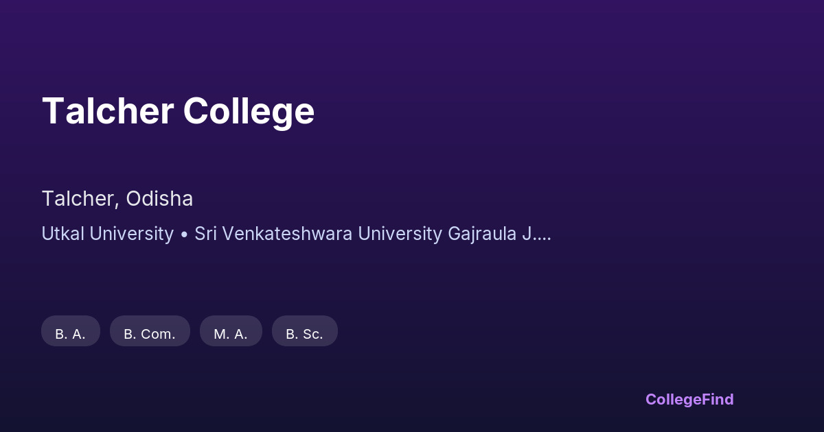 talcher college