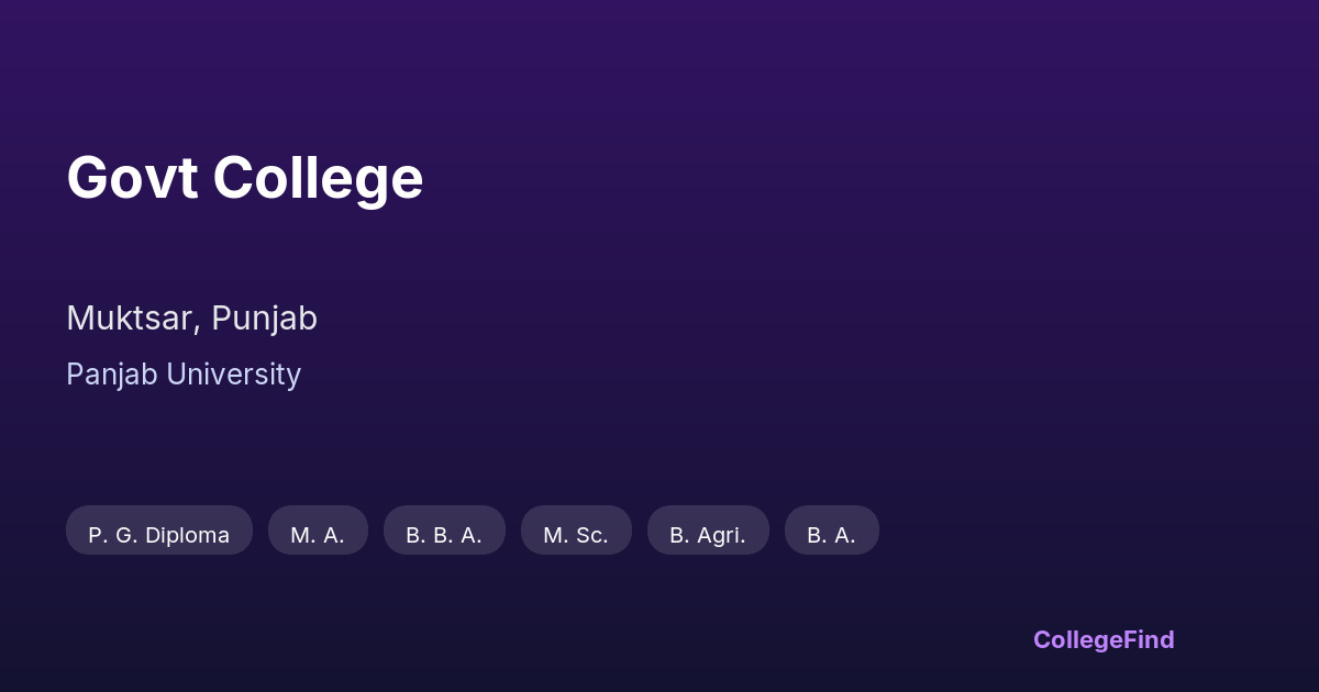 govt college