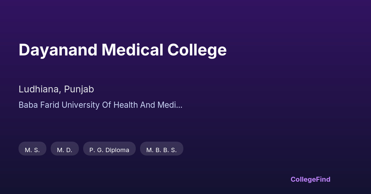 dayanand medical college