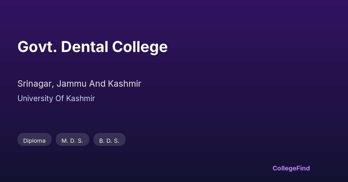 govt. dental college