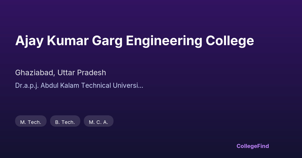 ajay kumar garg engineering college