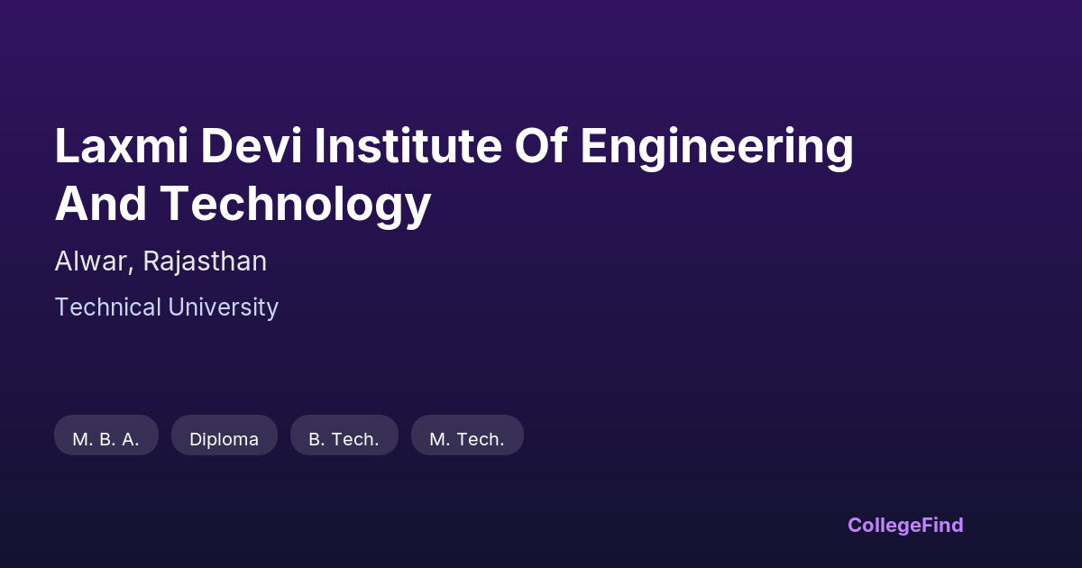 laxmi devi institute of engineering and technology