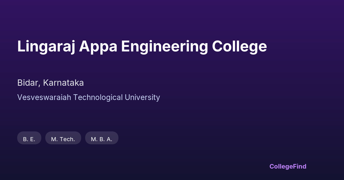 lingaraj appa engineering college