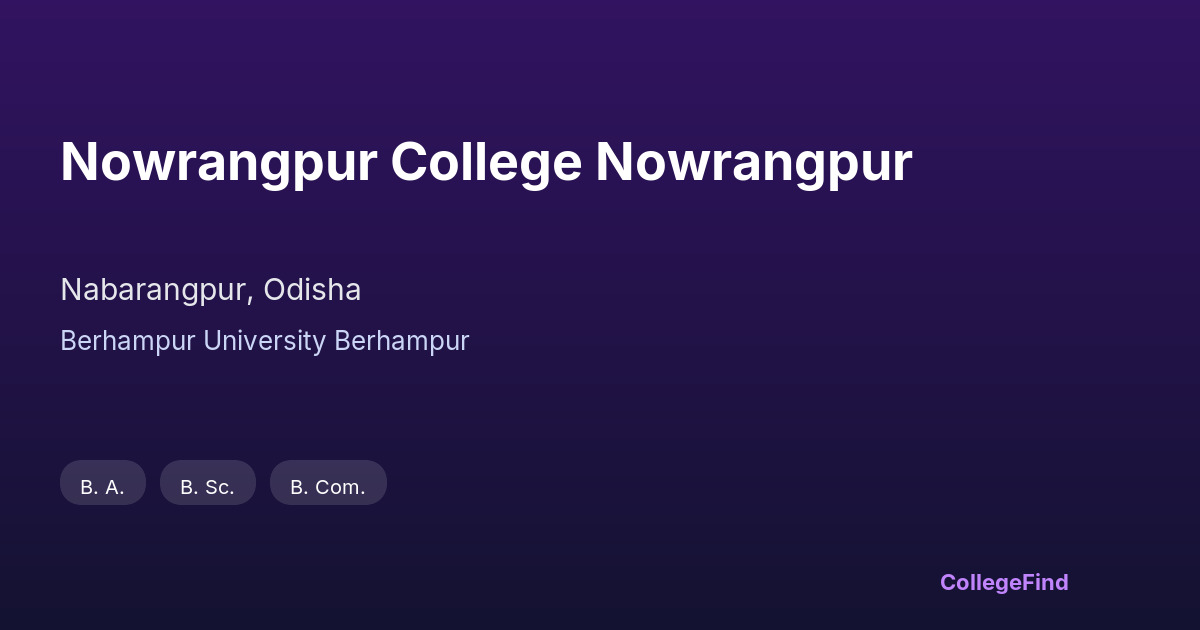 nowrangpur college nowrangpur