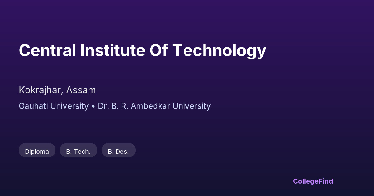 central institute of technology