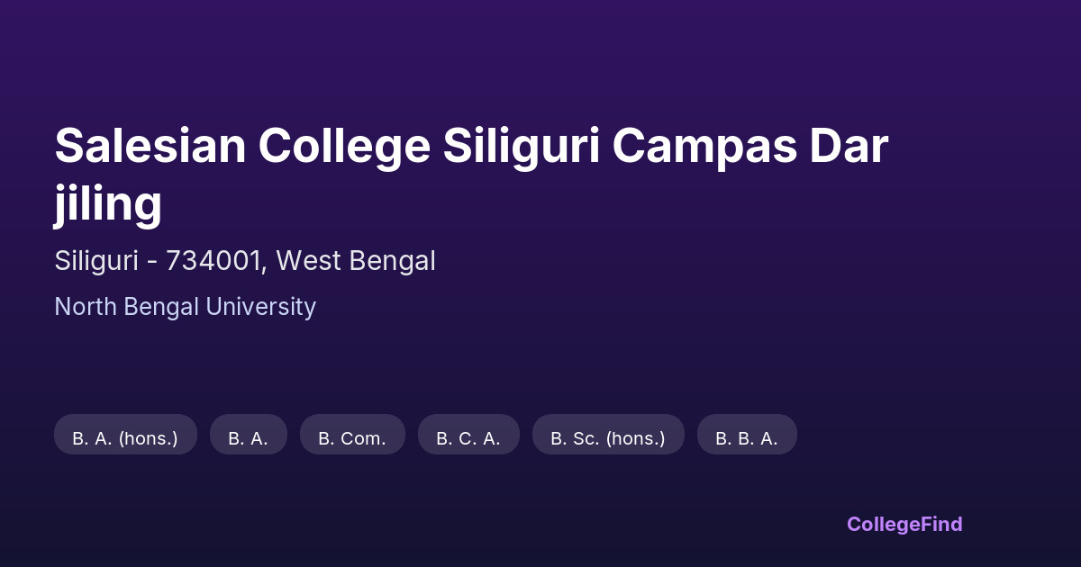 salesian college siliguri campas darjiling