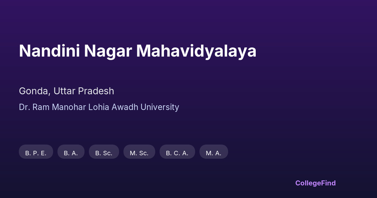 nandini nagar mahavidyalaya