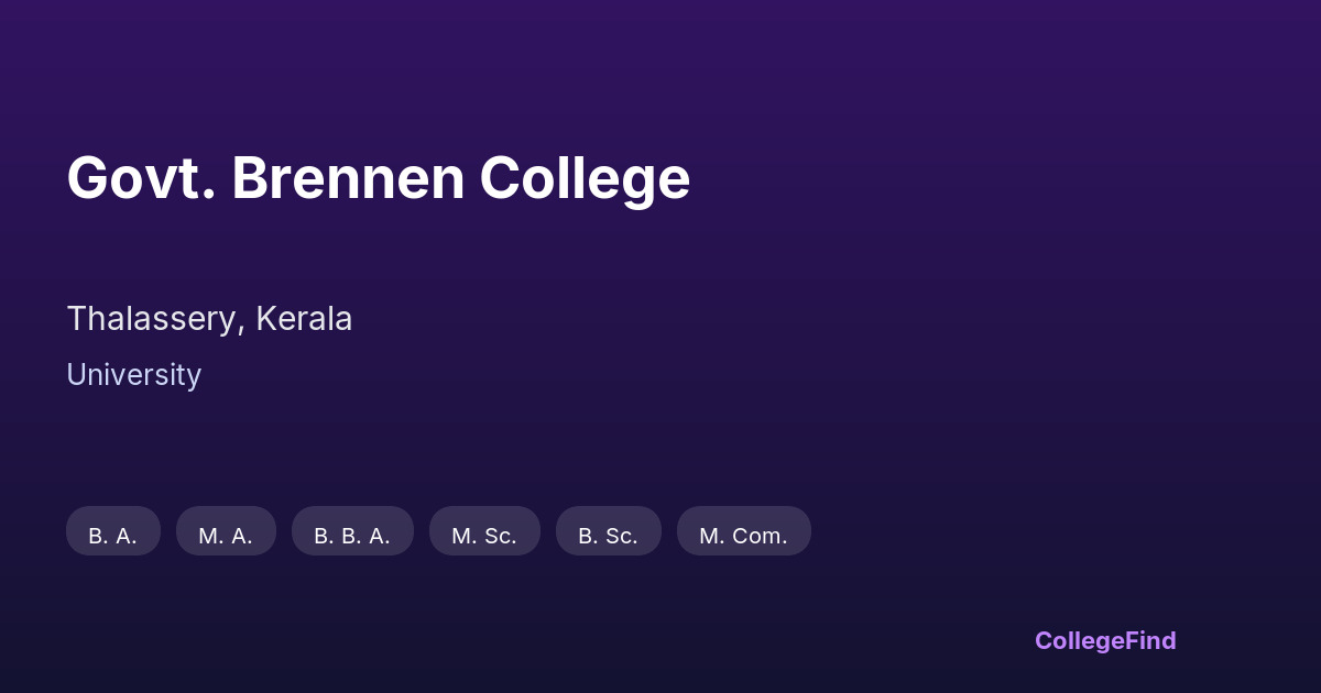 govt. brennen college
